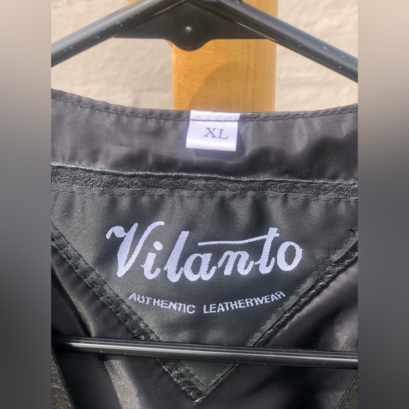 Vintage 90s grunge punk biker black leather side lace up leather vest - Picture 2 of 11